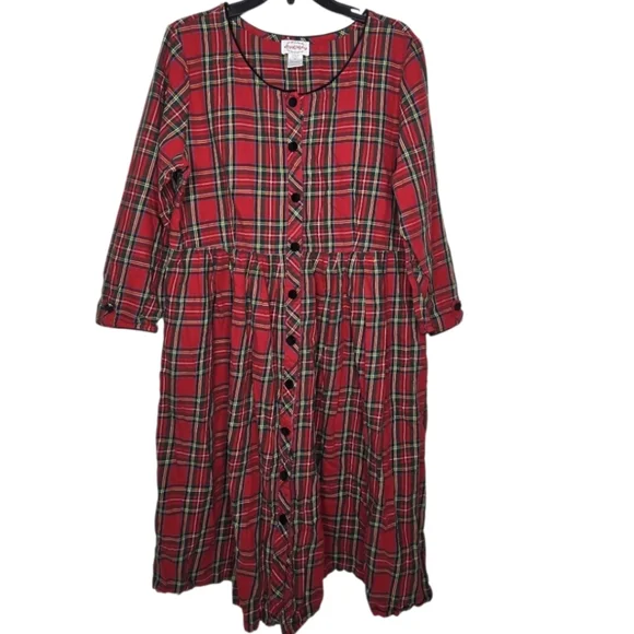 Lanz of Salzburg Plaid Dress - Picture 1 of 7
